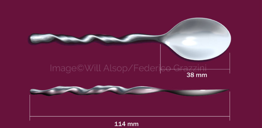 Stainless steel coffee spoon for Alessi